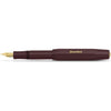 Kaweco CLASSIC SPORT Fountain Pen Black with 23 Carat Gold-Plated Steel Nib and Iridium Tip for Ink Cartridges I Sport Fountain Pen 13 cm I Nib: B (Broad) - Bordeaux