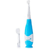 brush-baby BabySonic Infant and Toddler Electric Toothbrush for Ages 0-3 Years - Smart LED Timer and Gentle Vibration Provide a Fun Brushing Experience - Includes 2 Sensitive Brush Heads (Teal) - Blue