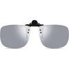 Polarized Unisex Clip on Flip up Sunglasses over Prescription and Reading Glasses Frames - Mirror