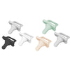 Dr. Brown's HappyPaci 100% Silicone Pacifier 0-6m, BPA Free, White Blue Light Blue 3-Pack - Black/Gray/White + Gray/Green/Ecru