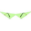 willochra Triangle One Piece Frameless Sunglasses For Women Trendy Ocean Lens Sun Glasses Men Party Prom Sunglasses - Green