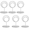 20pcs Mini Place Card Holders, Cute Table Number Holders, Small Size Table Card Holder Tables Number Stands, Wire Photo Picture Menu Clips for Wedding centerpieces, Anniversary Party (Gold) - Silver