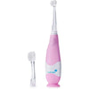 brush-baby BabySonic Infant and Toddler Electric Toothbrush for Ages 0-3 Years - Smart LED Timer and Gentle Vibration Provide a Fun Brushing Experience - Includes 2 Sensitive Brush Heads (Teal) - Pink