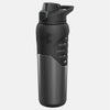 Under Armour 24Oz Stainless Steel Water Bottle, Insulated, Carabiner Easy Carry Hook, Leak Proof, Kids & Adults, All Sports, Gym - Smoke