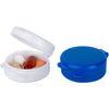 EZY DOSE Daily Round, Compact, Small, Discrete, Portable On-The-Go Pocket Pharmacy, Pill Box, Organizer and Vitamin Containers, Snap Shut Lids, Travel Friendly, Blue and Green, 2 Pack, BPA Free - Color May Vary