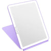 deweisn Folding Lighted Makeup Mirror with 72 LEDs 3 Colors Light Modes USB Rechargable 1800mA Batteries Portable Ultra Thin Compact Vanity Mirror Dimmable Travel Mirror - Purple