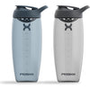 Promixx Pursuit Protein Shaker Bottle (24 oz) – Silent No-Ball Mixer, Leak-Proof Lid, BPA/BPS & Phthalate-Free ECOZEN – Easy-Clean Shaker Cup for Protein Shakes, Pre & Post-Workout Smoothies - Graphite Gray + Midnight Blue