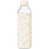 W&P Porter Glass Water Bottle w/ Protective Silicone Sleeve | Charcoal 20 Ounces | On-the-Go | Reusable Bottle for Coffee, Tea and Water | Portable | Dishwasher Safe - Terrazzo Cream