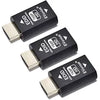 EVanlak Hdmi Edid Emulator Passthrough 3rd Generrtion Premium Aluminum Eliminated Emulator Adapter Work with Mac Thunderbolt to HDMI Switches/Extender/AV Receiver/Video Splitters 1080-3840x2160@60H - E768P-3PCS