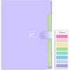 Forvencer Accordion File Organizer, Letter Size, 5 Pocket Expanding File Folder, Cute File Folder with Labels, Portable File Organizer for School Office Supplies, Folders for Documents, Jade - Purple