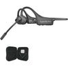 Bone Conduction Headphones Bluetooth, Wireless Open-Ear Headset with Microphones,Titanium Lightweight Sweat Resistant, Answer Phone Call Sports Earphones for Running Hiking Bicycling - Black Set