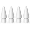 MEKO 4 Pack Upgraded 0.72mm Fine Ponit Precise Replacement Tips for Apple Pencil 1st/2nd Generation & Logitech Crayon, Wear-Resisting Pen Nibs for iPad Pro/Air/Mini Pencil - White - White