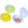 Opret Small Pill Box (3 Pcs), Cute Pill Case Portable for Pocket Purse Briefcase Travel Pills Box Medicine Storage Container Earplug Case - Blue&green&yellow