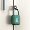 Fingerprint Padlock Phone Watch App Gym Locker Lock: Keyless Padlock eLinkSmart Combination Lock - Black Metal Bluetooth Remote Padlock for Locker Backpack Suitcase Luggage - Green