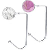 LESHIRY Purse Hanger, Bag Hanger, Handbag Storage Decor Table Hook for Women (White+Black Marble) - 2pack hook white purple marble
