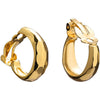 FAMARINE Clip on Earrings for Women, Chunky Chunky Tube Hoop Clip Earrings No Piercing Earrings - Gold