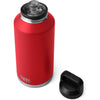 YETI Rambler 64 oz Bottle, Vacuum Insulated, Stainless Steel with Chug Cap, Navy - Rescue Red