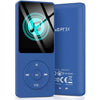 AGPTEK A02S 16GB MP3 Player, 70 Hours Playback Lossless Sound Music Player, Supports up to 128GB, Dark Blue - Deep blue