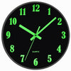 JoFomp Glow in The Dark Clock, 12 Inch Modern Silent Non Ticking Wall Clocks Battery Operated, Night Light Wall Clock for Living Room Decor, Wall Clock Decorative for Kitchen Bedroom (Green) - 10 INCH