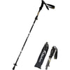 Aluminum Collapsible Ultralight Travel Trekking Hiking Pole for Men and Women (Fits 5'3" - 6'2") - A_Black