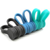 6 Pack Magnetic Twist Ties, Viaky Multicolor Magnet Keeper Bands Winder Wrap Straps Cable Clips Cord Organizer for Earphones/USB Cable/Bookmarks/Keychain/Cable Management - Lake Blue, Blue, Gray