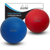 Massage Lacrosse Balls for Myofascial Release, Trigger Point Therapy, Muscle Knots, and Yoga Therapy. Set of 2 Firm Balls (Blue and Red) - Blue and Red