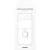 SAMSUNG Galaxy Z Flip4 Clear Cover with Ring, Protective Phone Case with Finger Loop, Handheld Design, US Version, Transparent - Clear