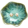 Ceramic Jewelry Dish, Leaf Tray, Key Holder, Small Ring Dish, Plate, Trinket Catchall, Nightstand Decor for Entryway Table, Room Decor - Crystal green