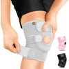 Bracoo Knee Support Brace for Men Women, Adjustable Compression Sleeve Wrap Patellar Pad Tendon - Arthritis Pain, meniscus tear, Injury Recovery, Running, Workout, KS10 - Gray