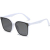 MAXJULI Oversized Sunglasses for Women Men UV Protection 8056 - White/Black