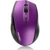 TECKNET Bluetooth Mouse, 4800 DPI Wireless Mouse, 2-Year Battery 6 Adjustable DPI, 6 Buttons Compatible with Laptop/Windows/Computer - Black - Purple