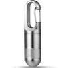 TISUR Small Travel Pill Box,Titanium Keychain Pill Holder Pill Case,Vitamin Organizer Metal Storage Pill Bottle Tube Container Multitool EDC Every Day Carry for Men - Gray Titanium Small - 1.1 Inch