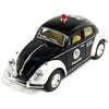 KiNSMART - 1967 Volkswagen Classic Beetle 5 Inch 1:32 Scale Die Cast Metal Model Toy (Black) - Police