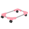 Liitrton Mobile CPU Stand Adjustable Computer Tower Stand with 4 Caster Wheels Fits Most PC (White) - Pink