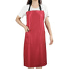 Waterproof Rubber Vinyl Apron W/ 2 Pockets - Lab Apron for DishWashing,Grooming Blue - Red