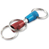 Lucky Line 3-Way Pull Apart Keychain,1 Pack, Red, Blue and Silver (71701) - Red/Blue/Silver