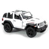 KiNSMART - Jeep Wrangler Rubicon Off Road 4x4 5 inch 1:34 Scale Die Cast Model Replica Toy Car (Blue Hardtop) - White Opentop