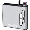 Full Pack 20 Regular Cigarettes Case Box Automatic Ejection Holder with Dual Arc Lighter USB Rechargeable, Flameless, Windproof,Moisture-Proof,Silver - Silver