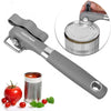 PAKITNER- Safe Cut Can Opener, Smooth Edge Can Opener - Handheld Easy Turn Knob, Manual Can Opener, Ergonomic Smooth Edge, Food Grade Stainless Steel Cutting Tool for Kitchen & Restaurant - Gray