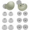6 Pairs Silicone Galaxy Buds 2 Ear Tips Earbuds, S/M/L 3 Size Soft Rubber Flexible Eartips Buds Wing Tips Fit in Case Compatible with Samsung Galaxy Buds 2 / Galaxy Buds Plus - Black - gray