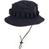 ZAPT Boonie Hat Military Camo Cap Hunter Sniper Ghillie Bucket Hats Adjustable Jungle Bush Hat - Solid Black
