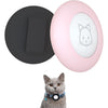 SimpleThings Air-tag Cat Collar Holder, Pet Silicone Protective Case for Air-tag, 2Pack Waterproof Case Cover for Apple Air-tag Cat Dog Pet Collar Within 3/8 inch - Black&Pink
