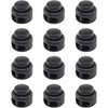 RJ-Sport Heavy Duty Cord Locks - Double Hole Drawstring Stopper Fastener for No Tie Shoelaces and More - 02 Black - No Logo
