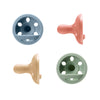 Tommee Tippee Breast-Like Pacifier, 0-6 Months, Symmetrical Design, Natural Breast-Like Baglet, BPA-Free Binkies, Pastel/Blue/Black, Pack of 4 - Dark Blush/Slate/Sage/Sand