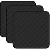 RIQINXIN Washable Incontinence Chair Pads 3pcs Waterproof Seat Protector Pads for Wheelchair Armchair Adults21x22in (Beige) - Black