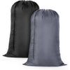 OTraki 2 Pack Laundry Bag Extra Large 28x45 Inch Drawstrings Laundry Hamper Liner Storage Bag XL Dirty Clothes Organizer Heavy Duty Laundry Bag for Home, Travel, Camping (Grey) - Grey + Black