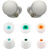 ALXCD Eartips Compatible with Sony WF-1000XM4 WF-1000XM5 Earbuds, S/M/L 3 Pairs Soft Silicone Ear Tips Earbuds Tips, Compatible with Sony WF-1000XM5 WF-1000XM4 Silicon Tips XM4 3 Pairs, SML, Black - White