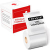 Phomemo Thermal Labels for M110/M221/M220/M120/M200 Label Printer,1.18" x 0.79" (30x20mm), 320 Labels/Roll, Black on White - Frosted Clear