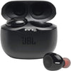 JBL Tune 125TWS True Wireless In-Ear Headphones - Pure Bass Sound, 32H Battery, Bluetooth, Fast Pair, Comfortable, Wireless Calls, Music, Native Voice Assistant (Black), Small - Black