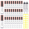 AMORIX 50PCS Mini Lip Gloss Tubes with Wand 1.2ml Empty Lip Gloss Containers Refillable Travel Lip Balm Bottles for Samples with 5ml Syringes DIY Lip Gloss Base + Tag Labels (Rose Gold) - 50PCS - Rose Gold